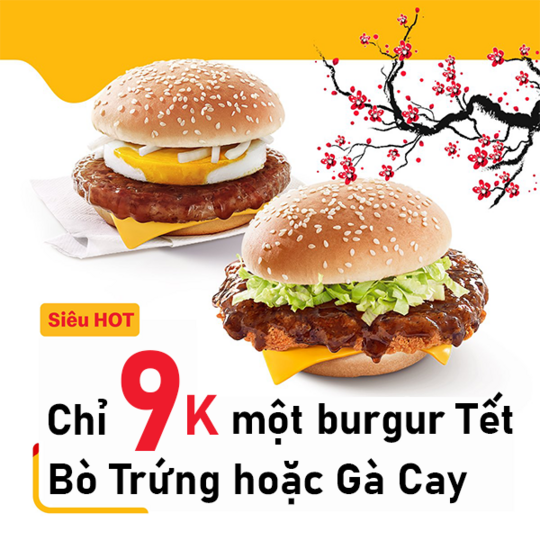 McDonald's khuyến mãi Burger Teriyaki chỉ 9k 