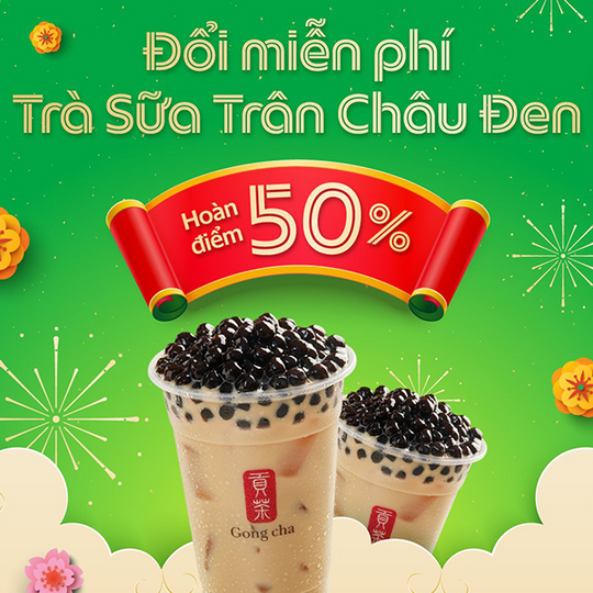 Grab mi n ph Tr s a Gongcha khi i i m