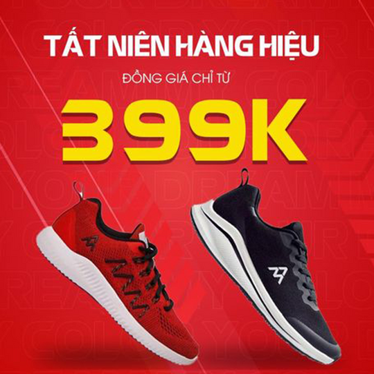 Siêu thị thể thao Sport 1 ưu đãi đồng giá từ 399K giày AM