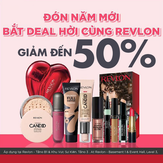 Revlon Vietnam khuyến mãi đến 50% tất cả các sản phẩm