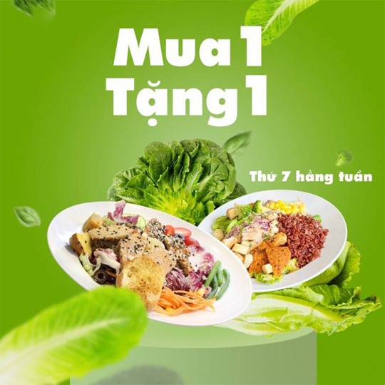 Salad Station ưu đãi mua 1 tặng 1 vào thứ 7