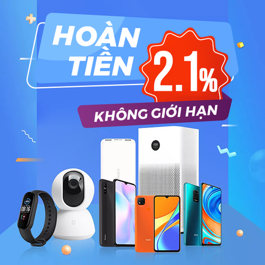 XiaoMi hoàn tiền đến 2.1% khi mua Xiaomi