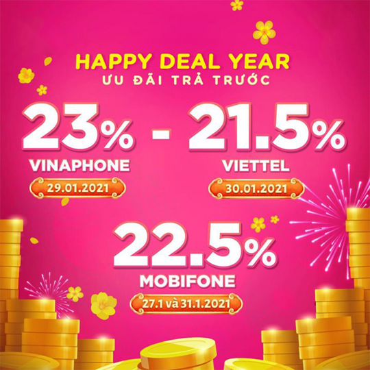 MoMo khuyến mãi đến 23% nạp thẻ ĐT