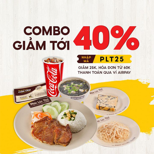 Shopee Food khuyến mãi tới 40% cơm tấm Phúc Lộc Thọ