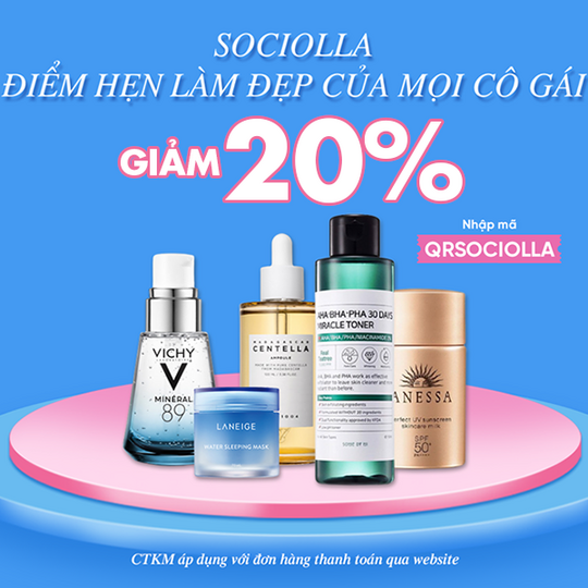 VNPAY khuyến mãi 20% tại website Sociolla