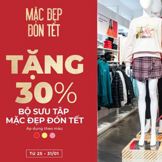 Canifa khuyến mãi 30% các SP màu đỏ,vàng,hồng