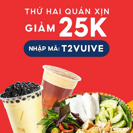 Shopee Food giảm 25k cho đơn hàng từ 70k vào thứ 2