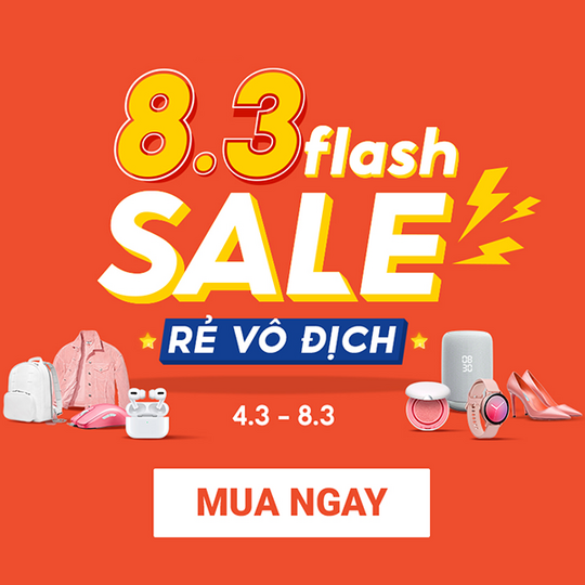 Shopee flash sale 8/3, săn deal chỉ 9K