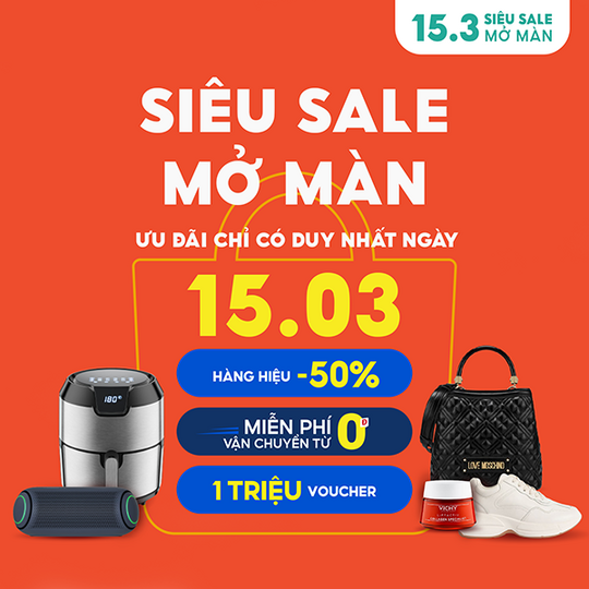 Shopee siêu Sale toàn sàn đến 50%