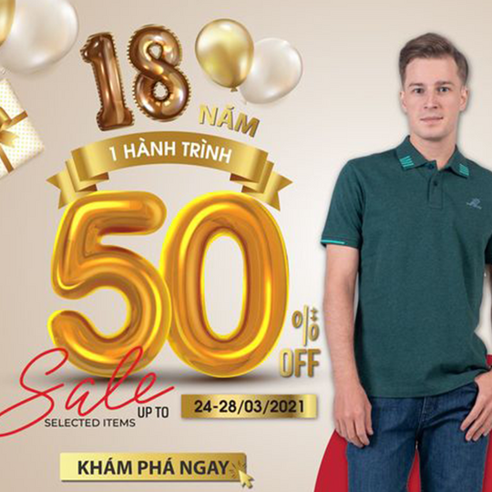 John Henry Khuyến Mãi Tới 50% Nhiều Sản Phẩm