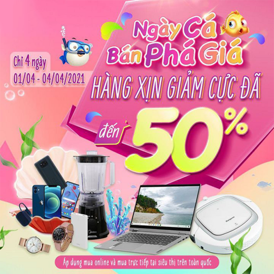 Điện Máy Xanh khuyến mãi đến 50% nhiều sản phẩm