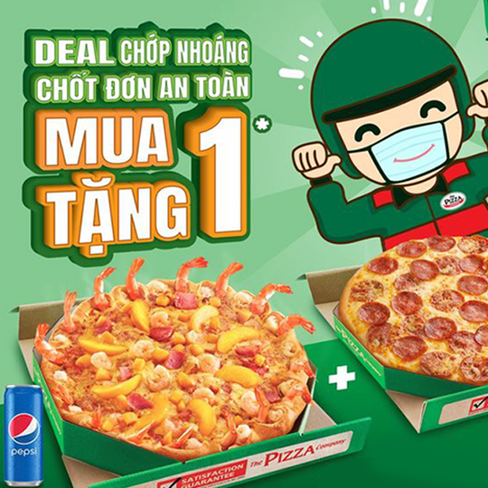 The Pizza Company ưu đãi mua 1 tặng 1 Pizza