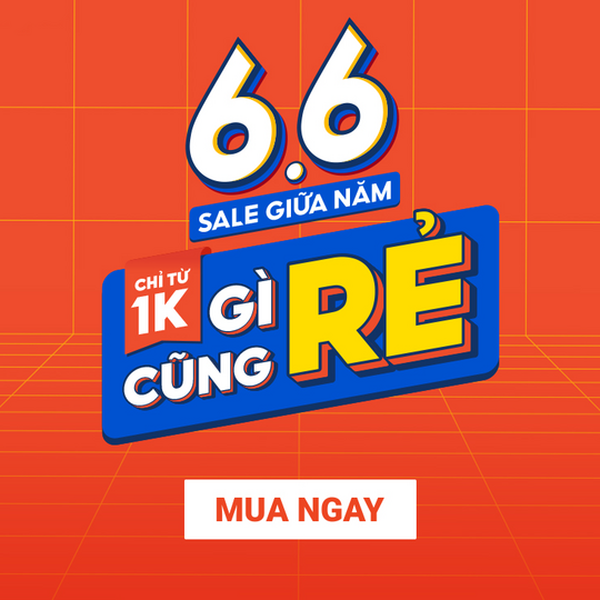 Shopee 6.6 Sale giữa năm, săn deal hot chỉ 1K