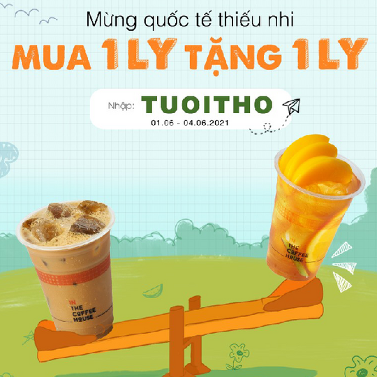 The Coffee House ưu đãi mua 1 tặng 1