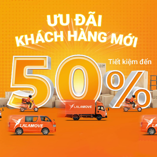 Lalamove khuyến mãi đến 50% cho khách hàng mới