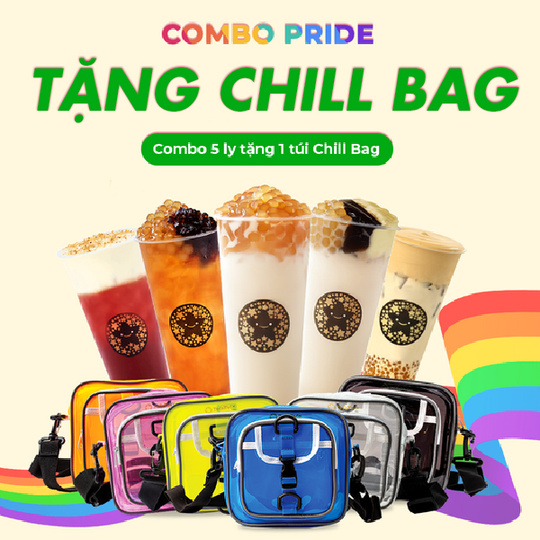 Tocotoco tặng 1 túi Chill Bag khi mua combo 5 ly