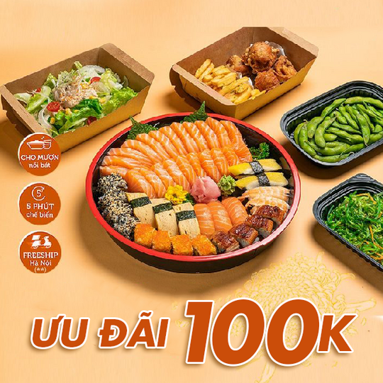 Isushi- Buffet Nhật Bản ưu đãi sashimi, sushi từ 100k/người 