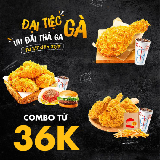 Lotteria ưu đãi các món gà rán từ 36k