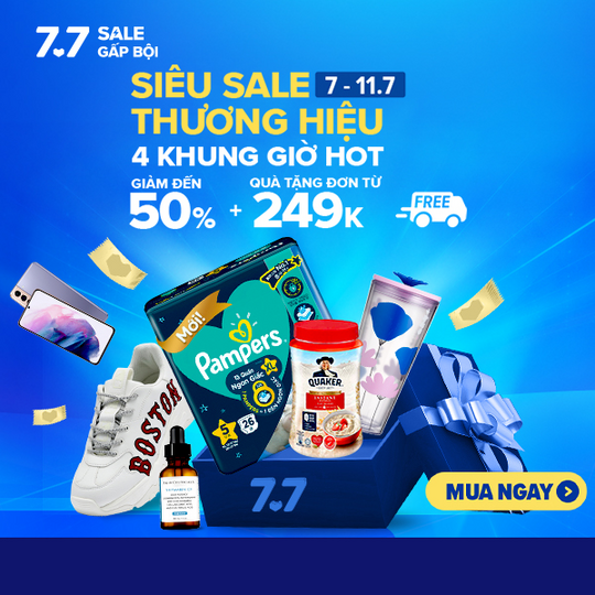 Lazada siêu Sale 7.7 -  Ngày Đôi Sale Gấp Bội