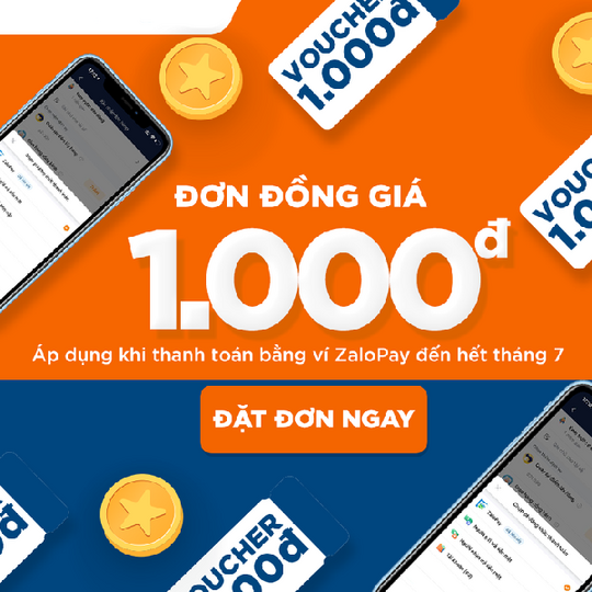 AhaMove đồng giá 1k giao hàng khi TT qua Zalopay