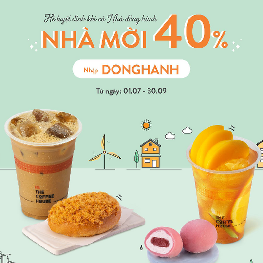 The Coffee House giảm 40% cho đơn hàng từ 4 món