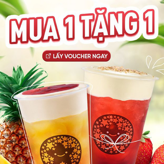 VinID ưu đãi lấy voucher mua 1 tặng 1 Tocotoco