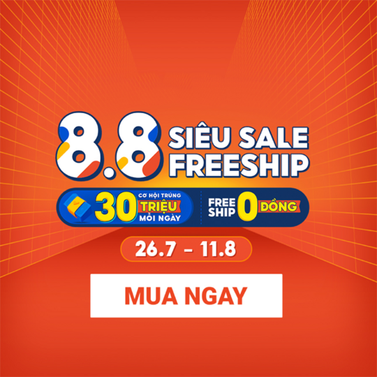 Shopee 8.8 Siêu Sale Freeship