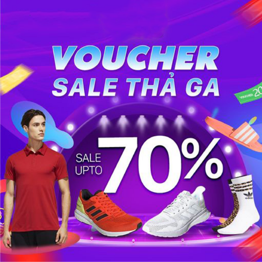 Yes24 khuyến mãi đến 70% sản phẩm Adidas