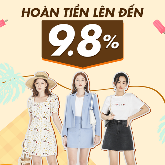 MARC hoàn đến 9.8% khi mua sắm tại MARC