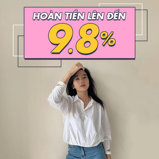 TheBlueTshirt hoàn tiền đến 9.8% khi mua sắm tại website