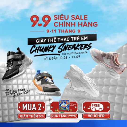 Biti's Hunter giảm 5% khi mua 2 sản phẩm tại Lazada