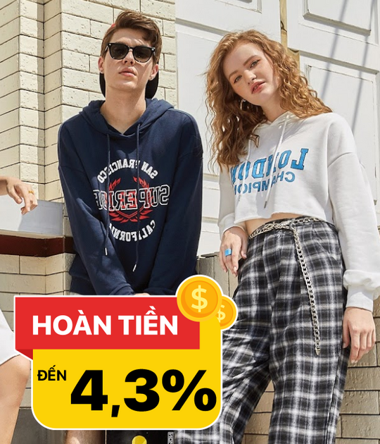 SHEIN hoàn tiền 4.3% khi mua sắm
