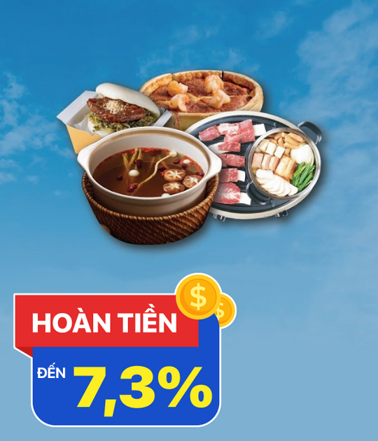 G-Delivery hoàn tiền đến 7.3% khi đặt qua website