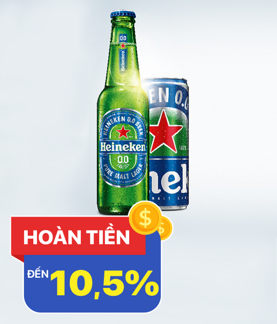 Heineken hoàn 10.5% khi mua Heineken