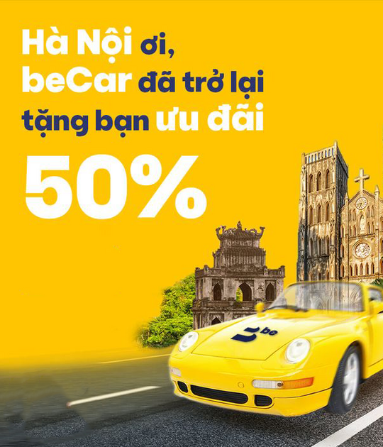 be ưu đãi 50% khi đặt dịch vụ becar