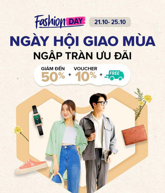 Lazada khuyến mãi đến 50% ngành Thời trang
