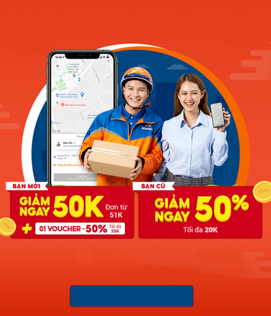 AhaMove giảm đến 50k khi thanh toán qua ShopeePay
