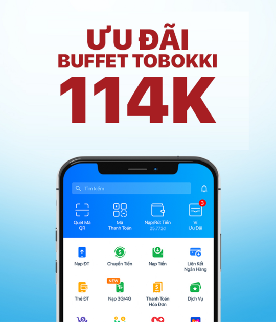 Spicy Box ưu đãi Buffet Tobokki với giá 114k