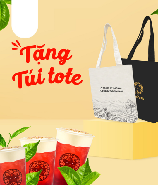 Tocotoco tặng 1 túi Tote với hoá đơn từ 99k