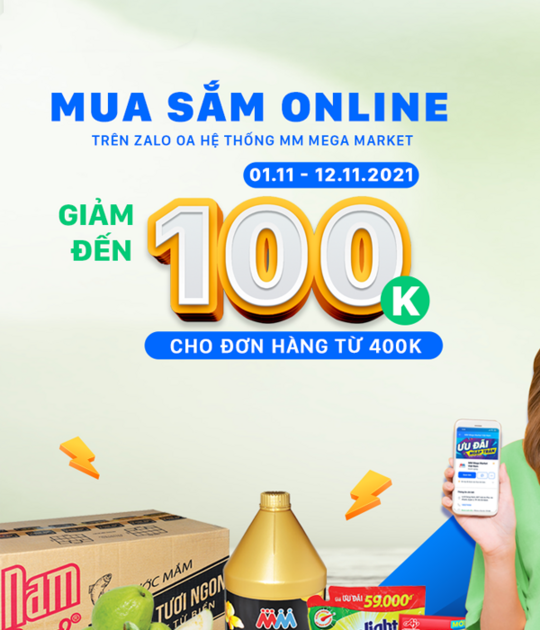 MM Mega Market giảm đến 100k khi thanh toán qua ZaloPay