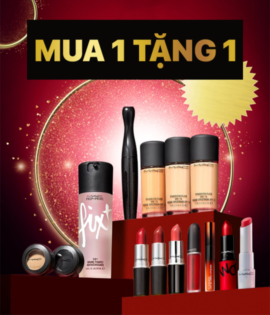 M.A.C Cosmetics ưu đãi mua 1 tặng 1 khi mua tại Lazada