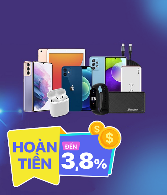 Hnam Mobile hoàn tiền lên đến 3.8% khi mua sắm 