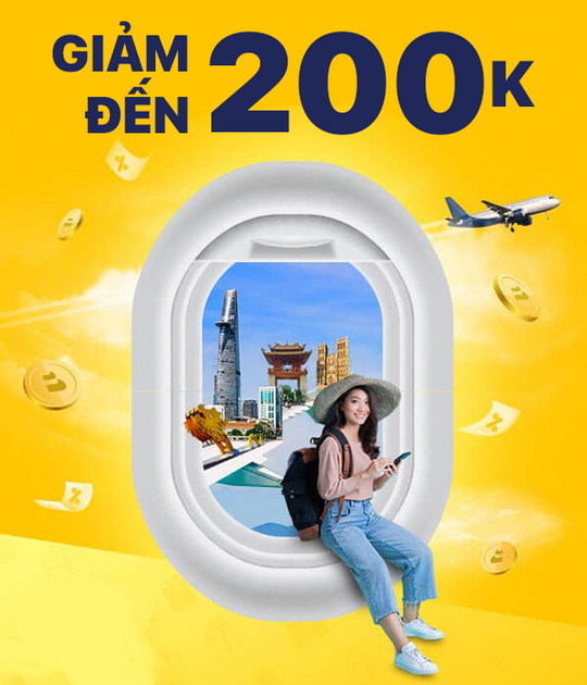 be ưu đãi đến 200k khi đặt vé máy bay